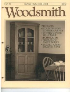 WoodSmith Issue 61, Feb 1989 – Country Pine Corner Cabinet