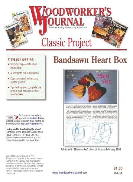 Woodworker’s Journal Classic Project Plans