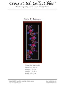Cross Stitch Collectibles (Fractal Bookmark) 213
