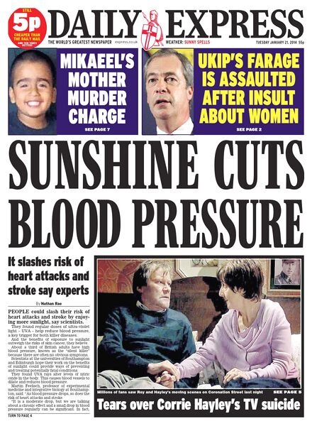 Daily Express — Tuesday, 21 January 2014