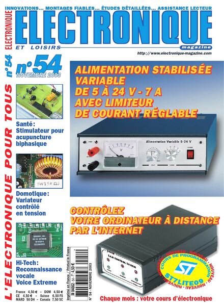 Electronique Et Loisirs 054 — 2003 — Novembre