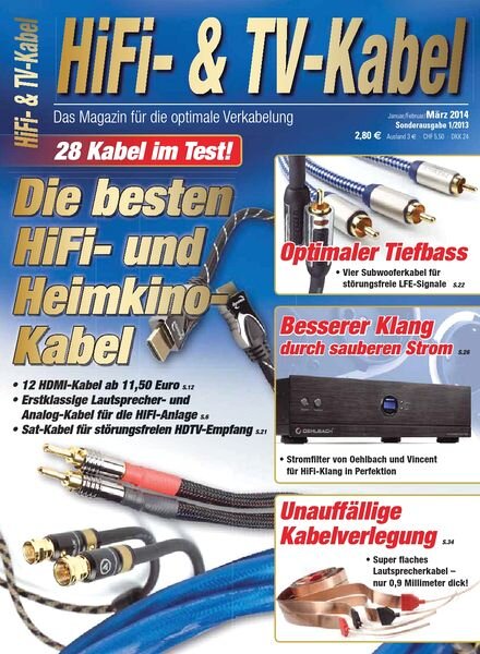 HiFi- & TV-Kabel Magazin — Januar-Februar-Marz 01, 2014