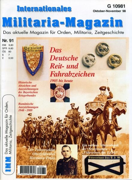 Internationales Militaria-Magazin 91 (1998-10-11)