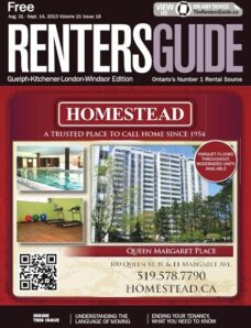 Kitchener Renters Guide – 14 September 2013
