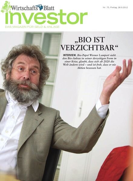 Wirtschafts Blatt Investor – N 75, Freitag, 28.9.2012