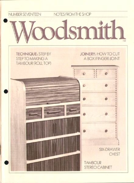 WoodSmith Issue 17, Sept 1981 – Tambour Roll Top