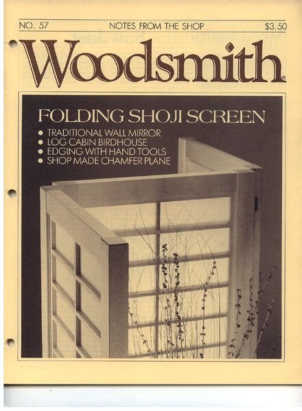 WoodSmith Issue 57, June 1988 — Folding Shoji Screen
