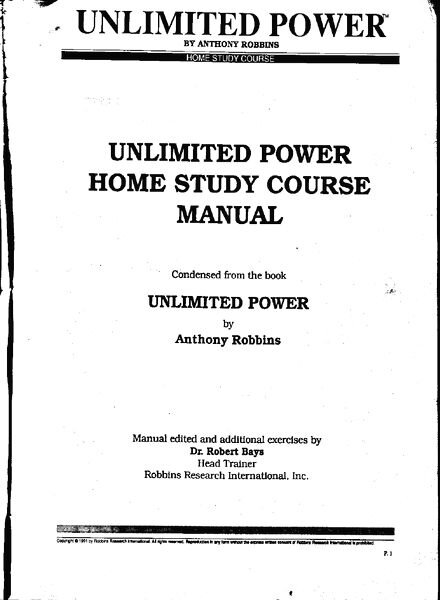 Antony Robbins — Unlimited Power Home Study