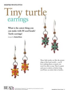 Bead & Button – Tiny turtle earrings