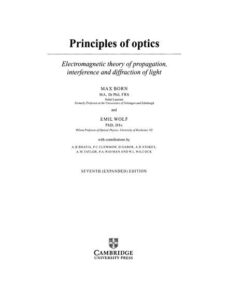 Born-Wolf Principles of Optics