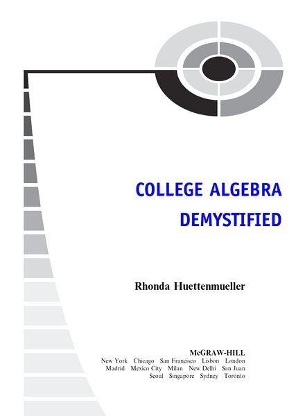 College Algebra Demystified