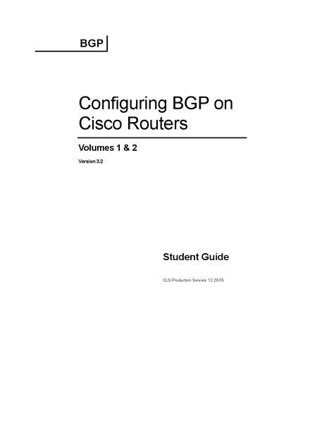 Configuring BGP on Cisco Routers