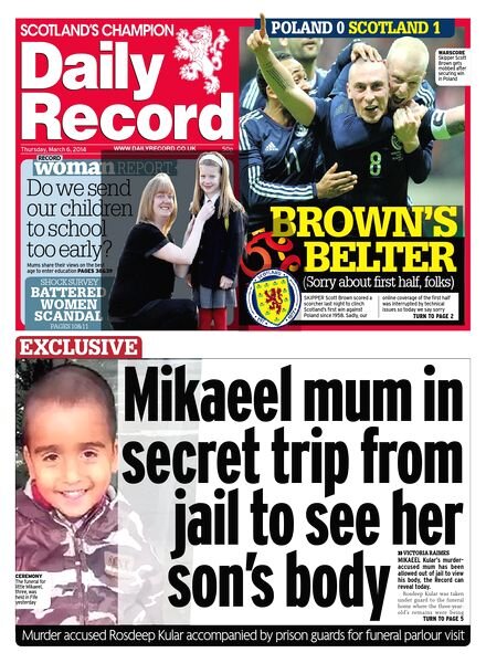 Daily Record – Thursday, 06 March 2014