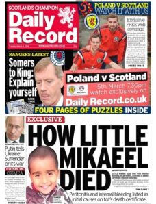 Daily Record – Tuesday, 04 March 2014