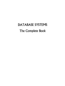 Database Systems — The Complete Book (2nd Edition)