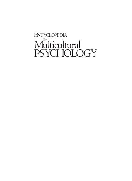 Encyclopedia of Multicultural Psychology – Y. Jackson (Sage, 2006) WW