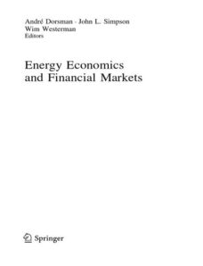Energy Economics and Financial Markets