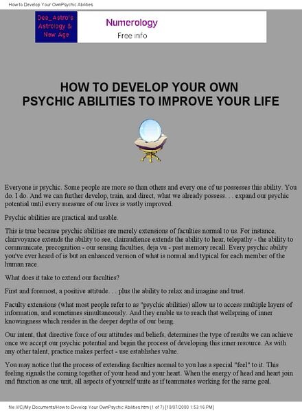 How To Develop Your Psychic Abilities