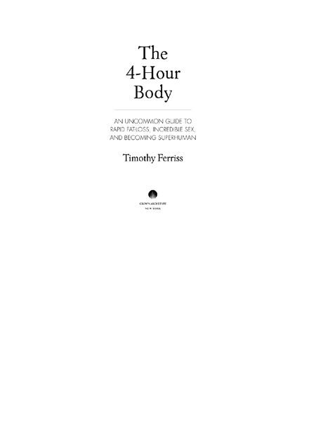 The 4-Hour body