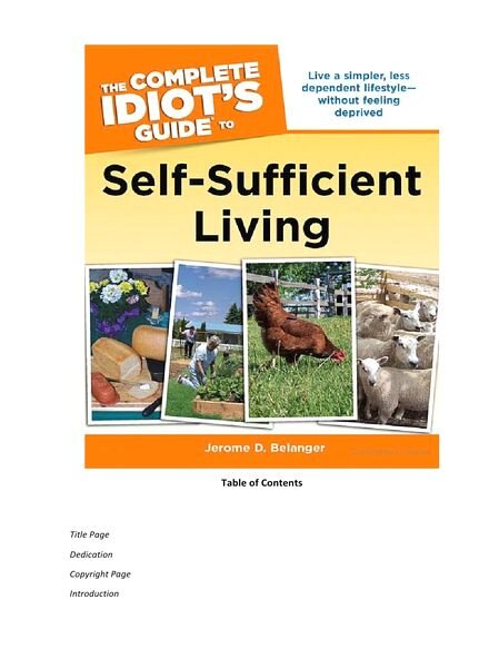 The Complete Idiot’s Guide to Self-Sufficient Living