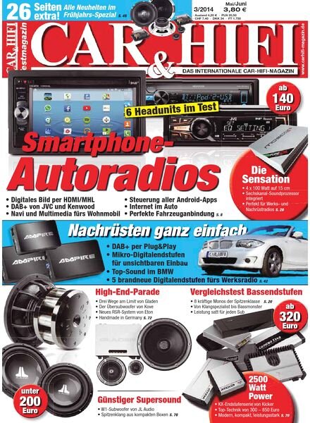 Car & Hifi – Testmagazin Mai-Juni 03, 2014