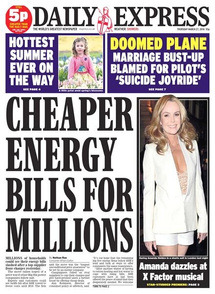 Daily Express – Thursday, 27 March 2014