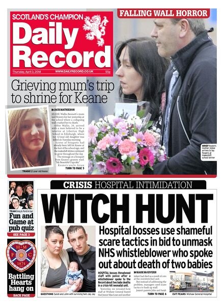 Daily Record – Thursday, 03 April 2014