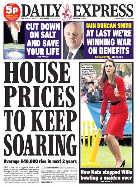 Daily Express — Tuesday, 15 April 2014