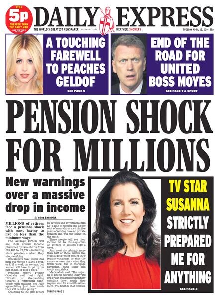 Daily Express – Tuesday, 22 April 2014