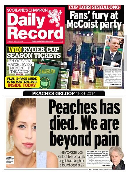 Daily Record – Tuesday, 08 April 2014