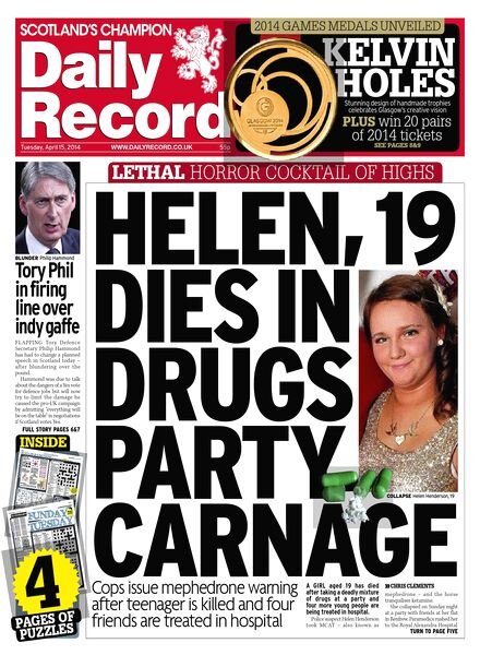 Daily Record – Tuesday, 15 April 2014