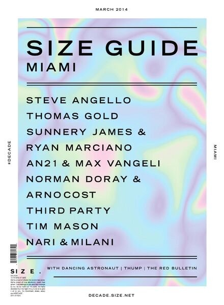 Size Guide miami – March 2014