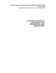 A Pocket Guide to Business for Engineers and Surveyors (PDF)