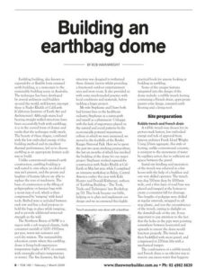 Building an Earthbag dome – Rob Wainwright