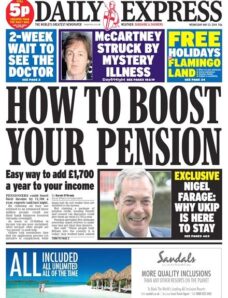 Daily Express – Wednesday, 21 May 2014