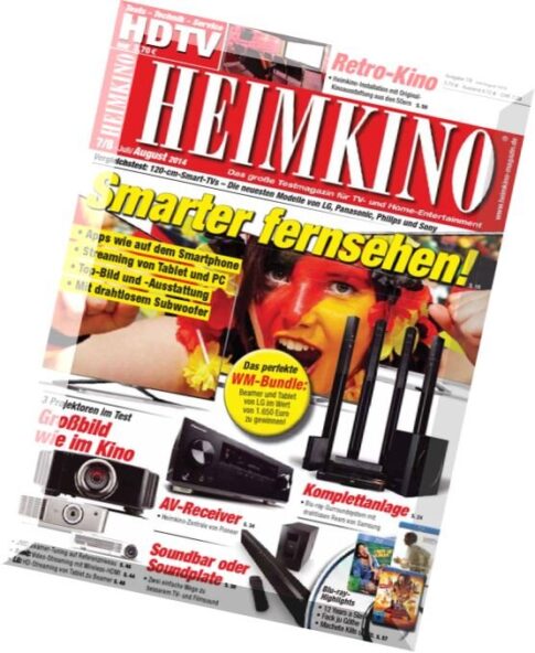 Heimkino – Testmagazin Juli-August 07-08, 2014