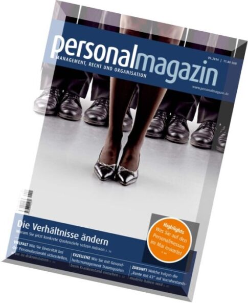 Personalmagazin (Management Recht Organisation) Magazin Mai N 05, 2014