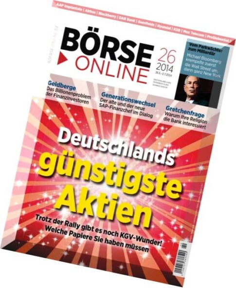 Borse Online Magazin N 26, 26 Juni 2014