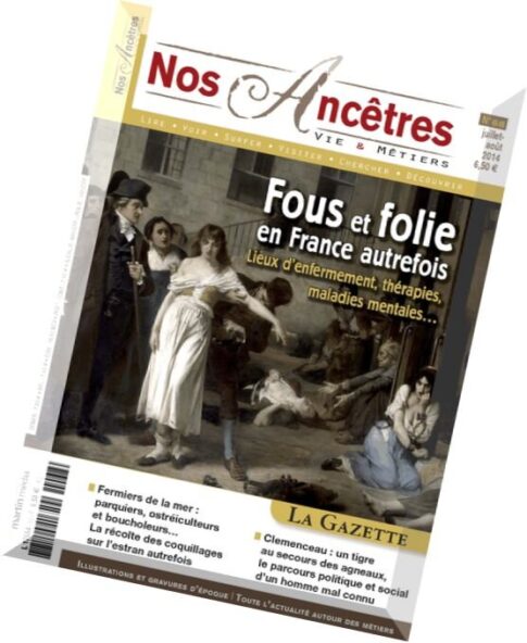 Nos Ancetres, Vie et Metiers N 68 – Juillet-Aout 2014