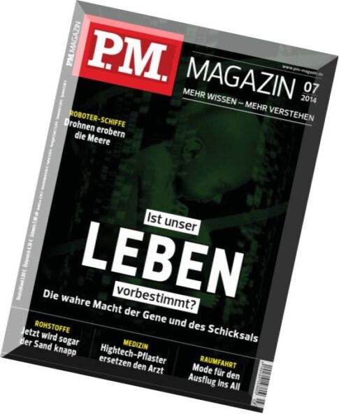 P.M. Magazin Juli 07, 2014