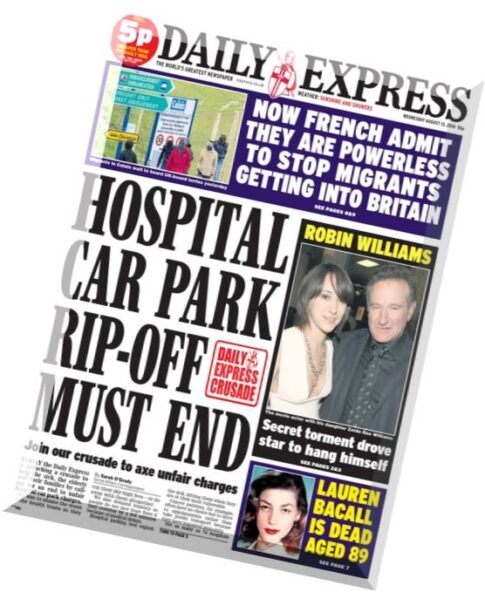 Daily Express – Wednesday, 13 August 2014
