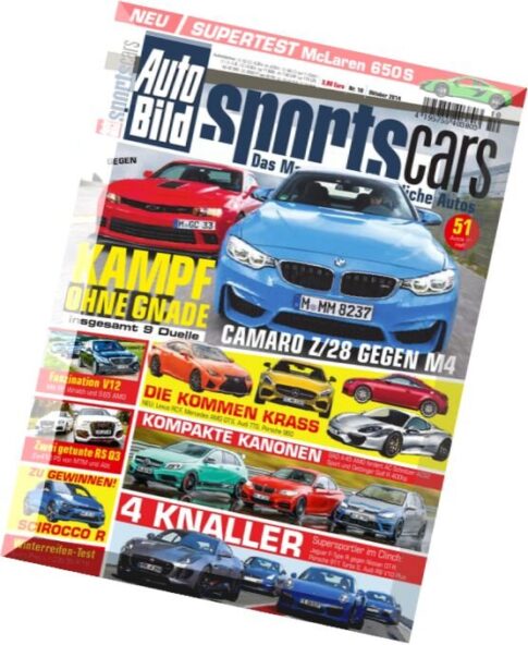 Auto Bild Sportcars Magazin Oktober N 10, 2014