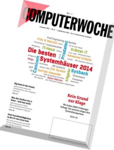 Computerwoche Magazin N 36-37, 01 September 2014