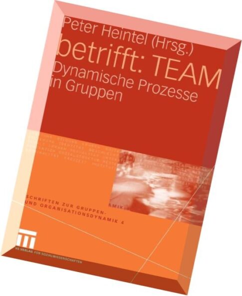 betrifft TEAM Dynamische Prozesse in Gruppen By Peter Heintel