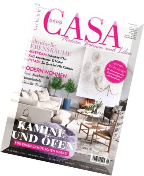 Casa Deco — Wohn- und Lifestylemagazin November-Dezember 2014