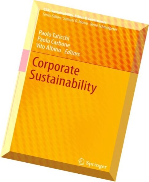 Corporate Sustainability By Paolo Taticchi, Paolo Carbone, Vito Albino