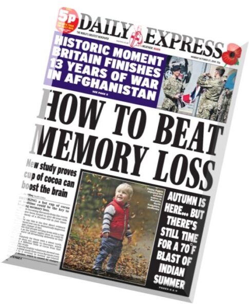 Daily Express – Monday, 27 October 2014