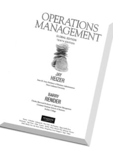 Operations Management, 10th edition By Jay Heizer, Barry Render