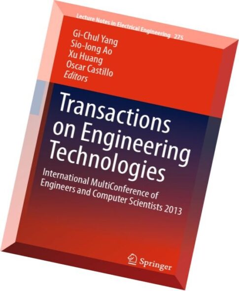 Transactions on Engineering Technologies International MultiConference of Engineers and Computer Sci
