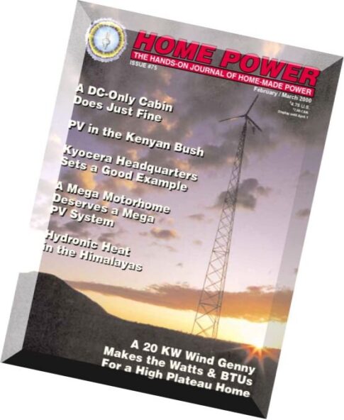 Home Power Magazine – Issue 075 – 2000-02-03